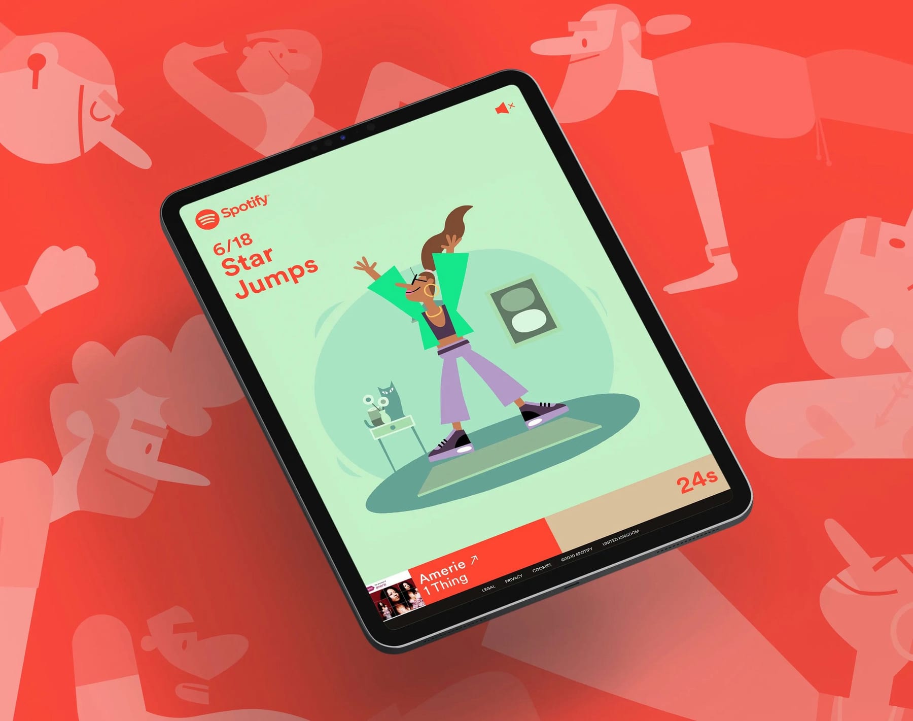 Spotify HIIT coach character