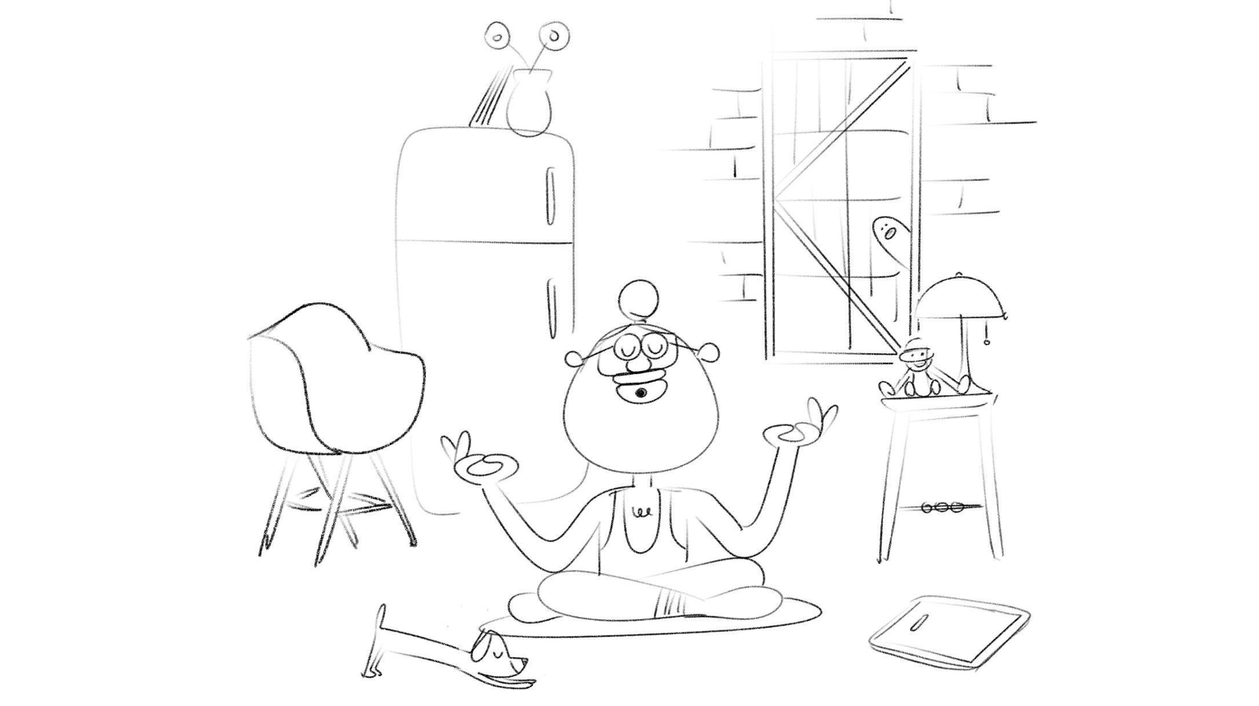 Humantold scene composition sketch